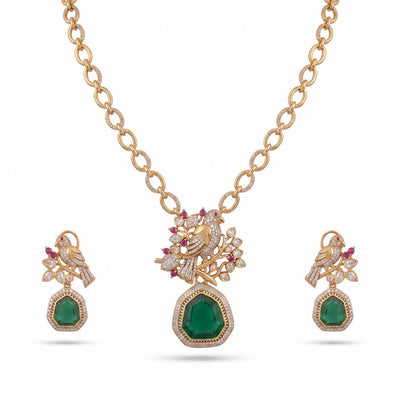 Designer Victorian Necklace With Elegant Matching Earrings