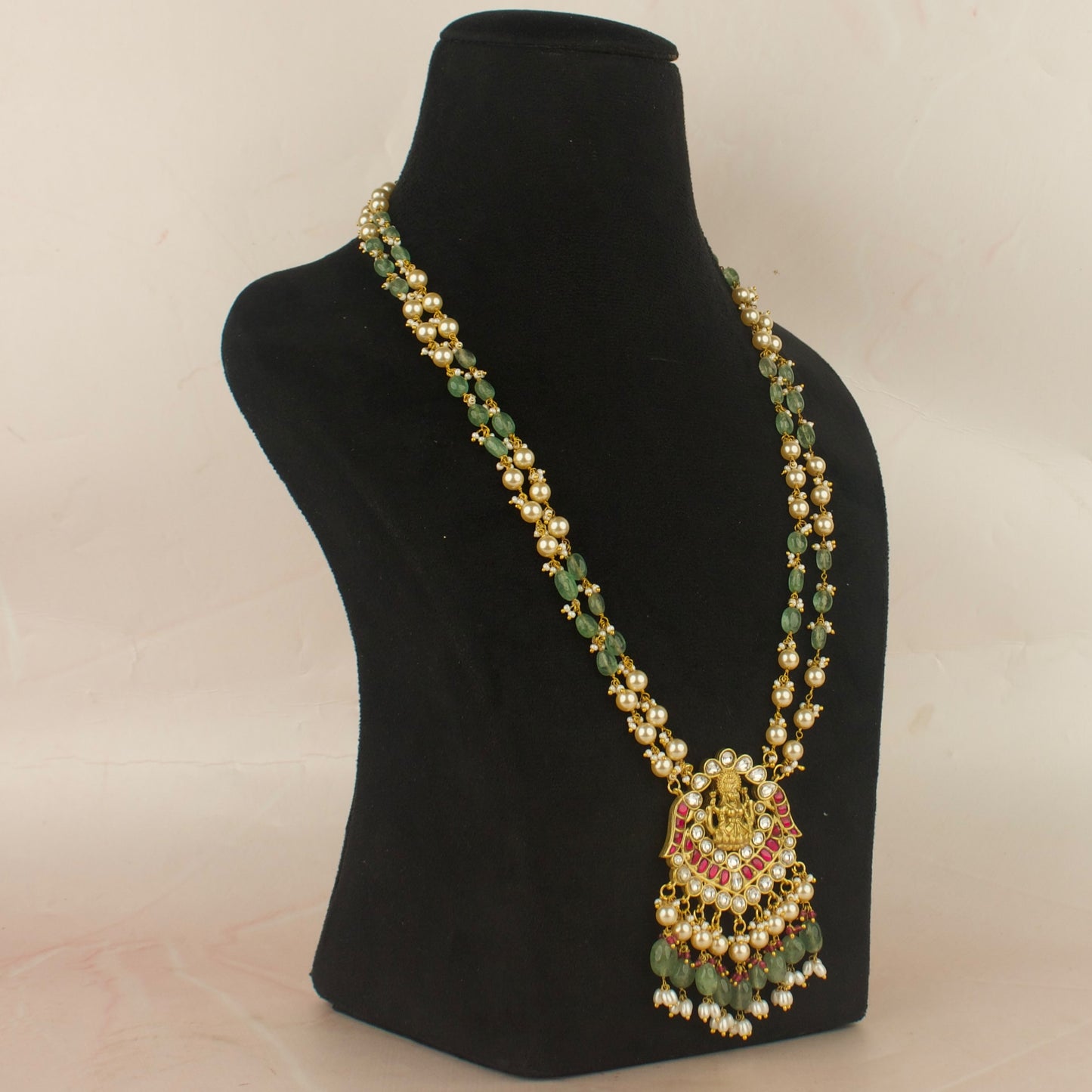 Laksmi Devi Design Jadau Kundan Beads Haram beads Hanging