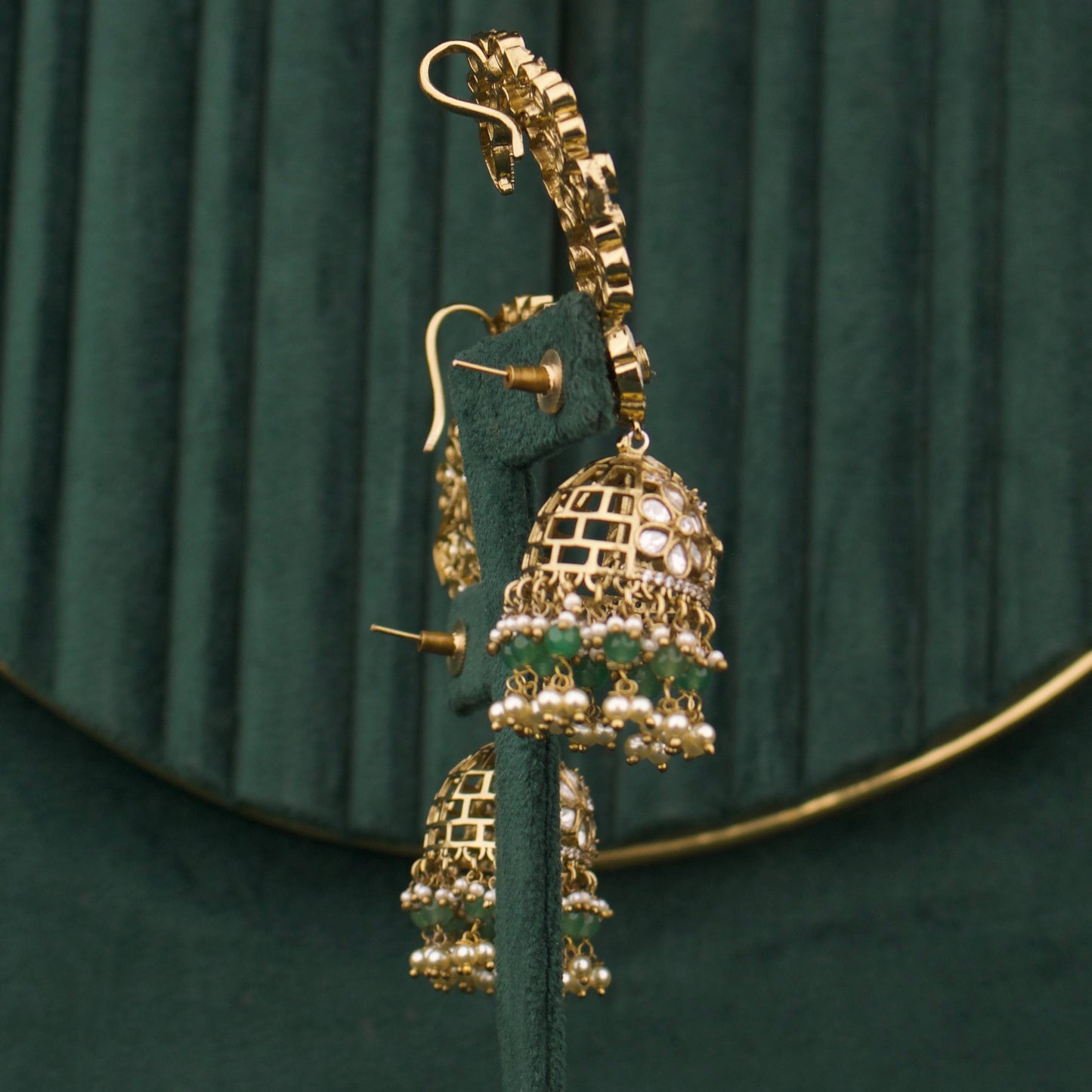 Royal Bridal Victorian Earcuff With Jhumka Hangings