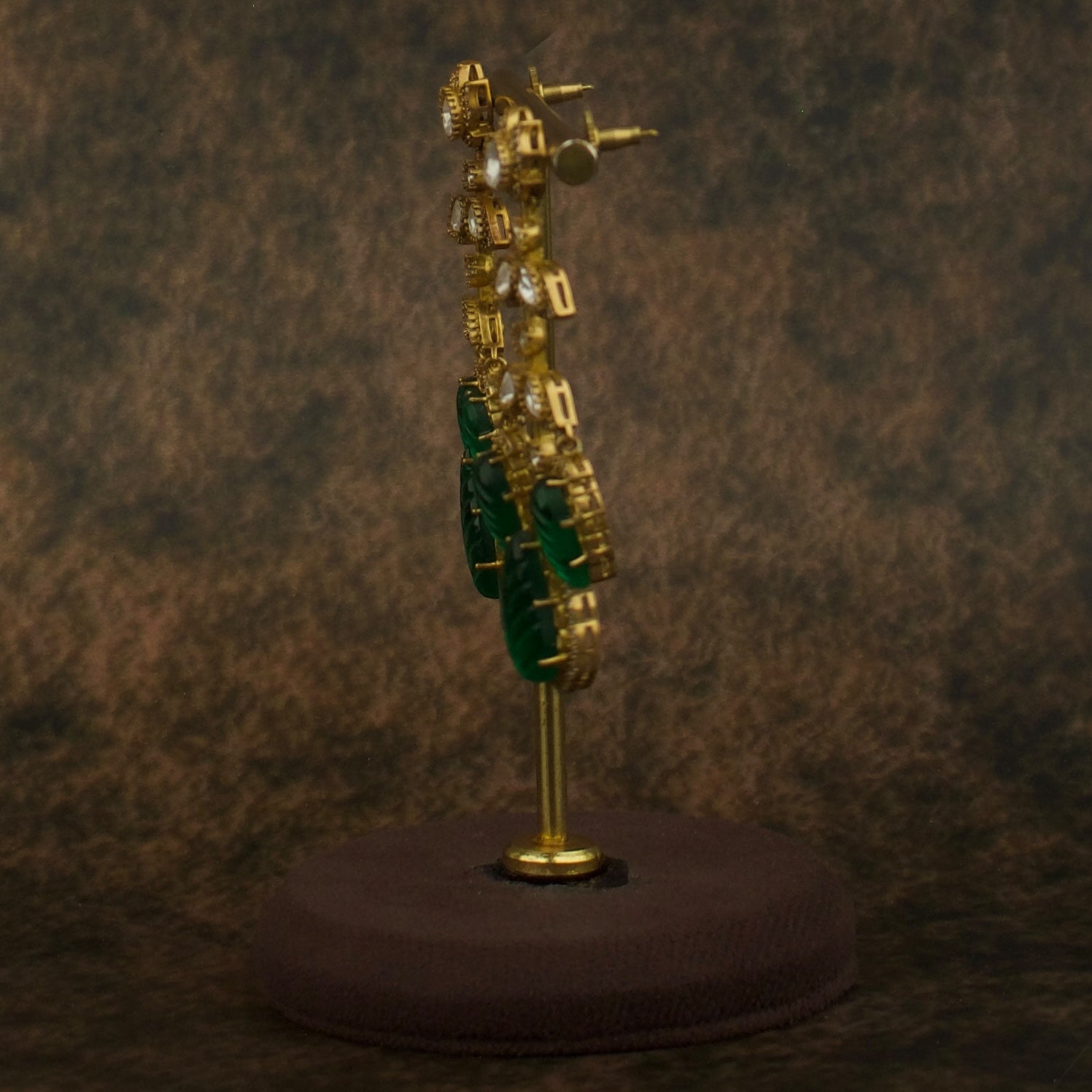 Regal Victorian Polki Drop Earrings