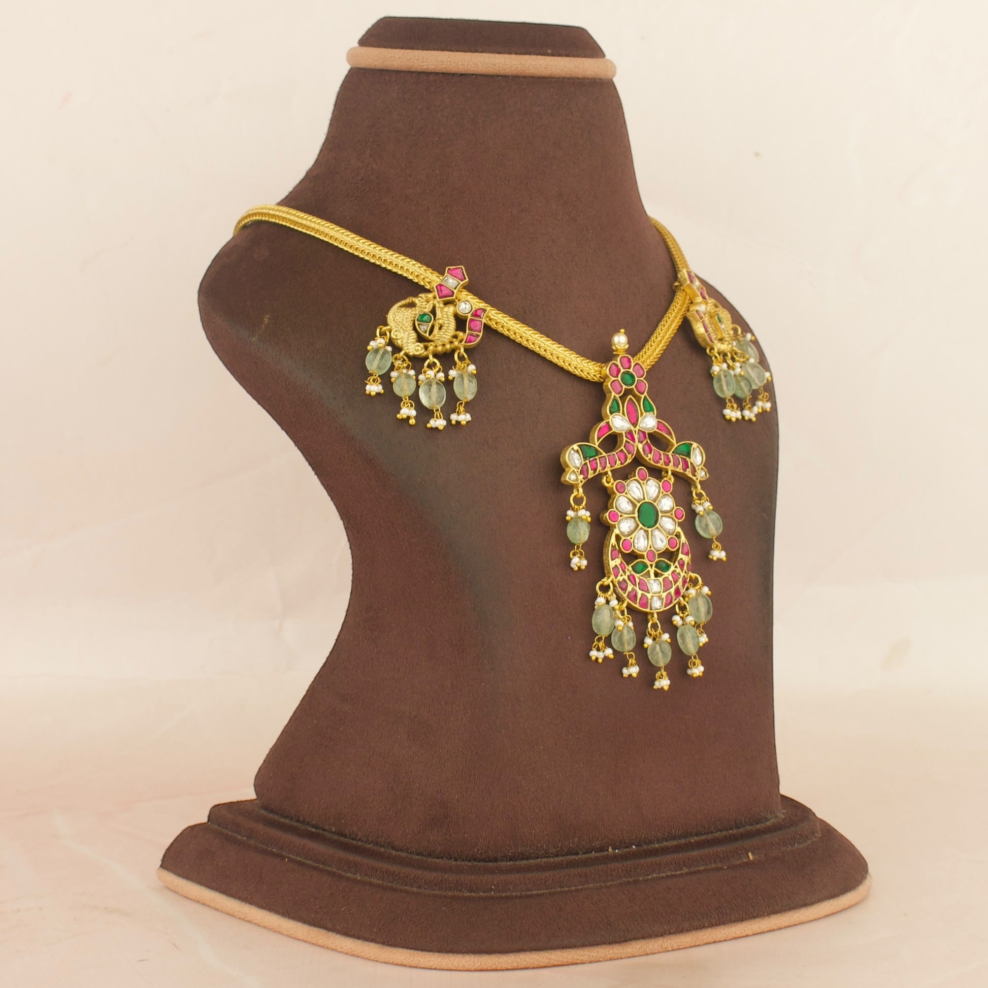 Dazzling Jadau Kundan Floral Design Nantad Necklace