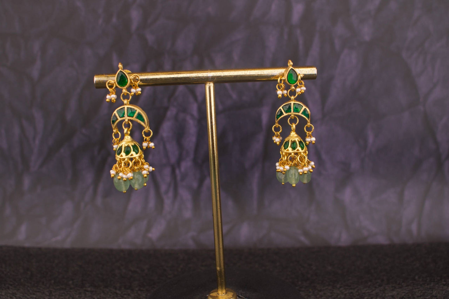Timeless Jadau Kundan Step By Step Jhumki Earrings