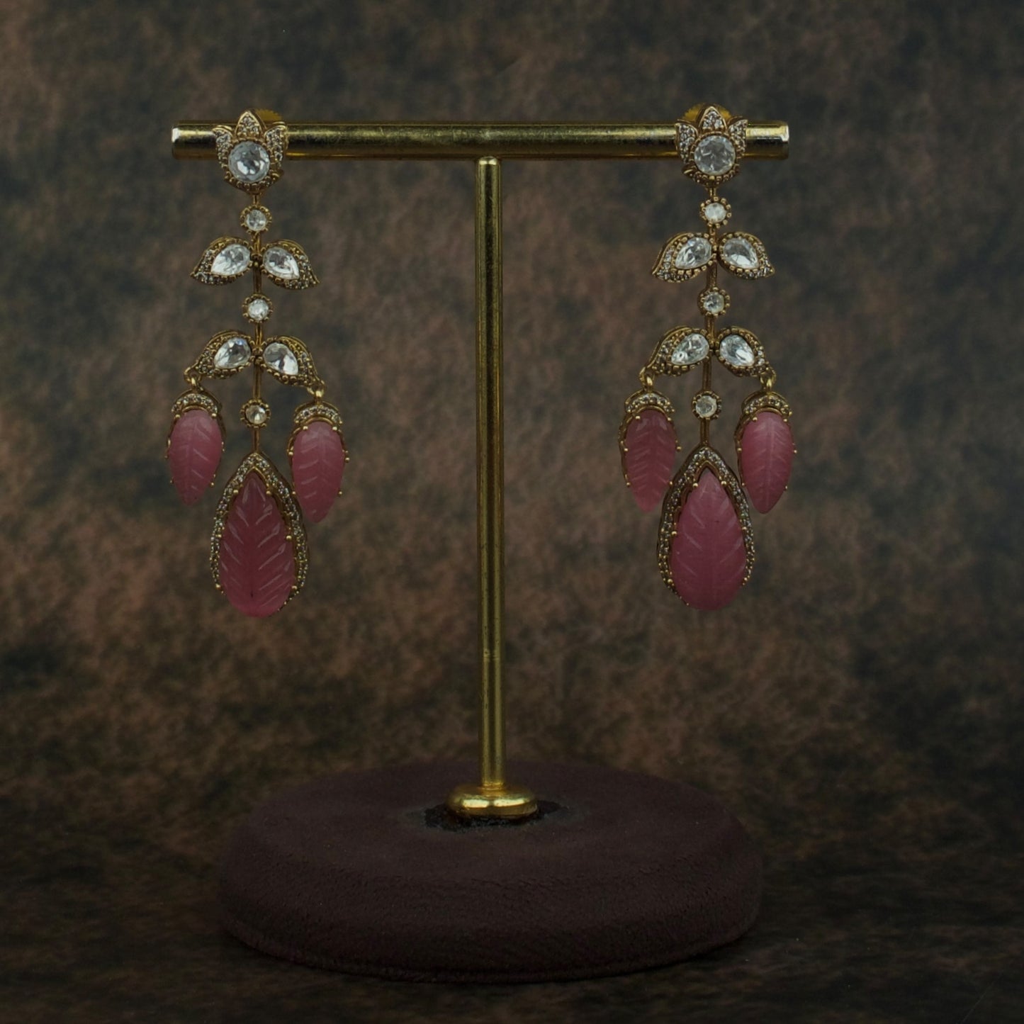 Regal Victorian Polki Drop Earrings