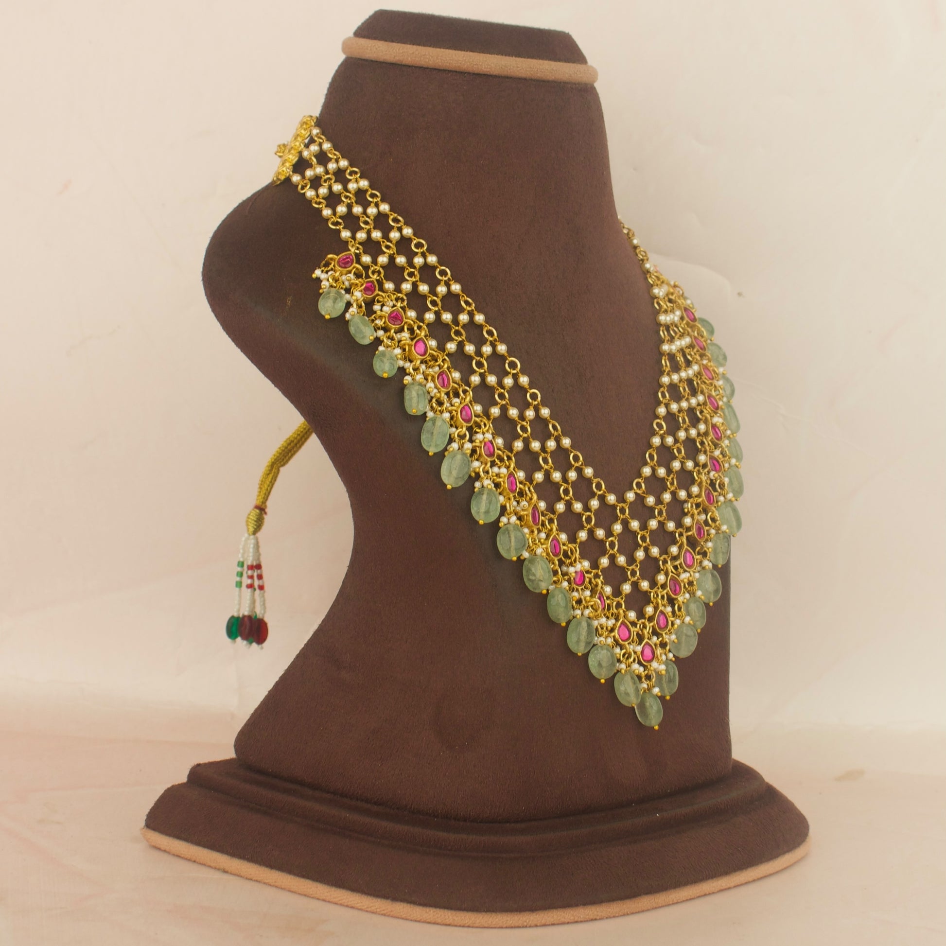 Refined Design Jadau Kundan Beads & Pearls Necklace