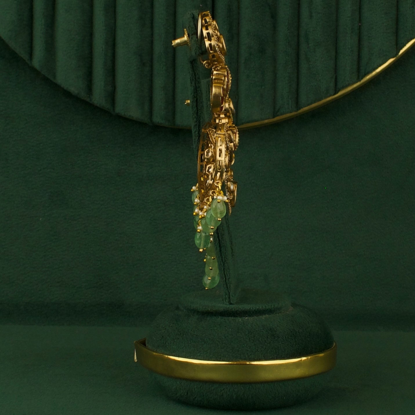 Opulent Design Fusion Kundan & Polki Victorian Hanging Earrings