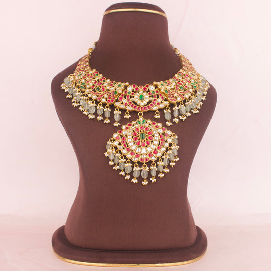 Traditional Jadau Kundan Work Necklace - DULHAN JEWELS