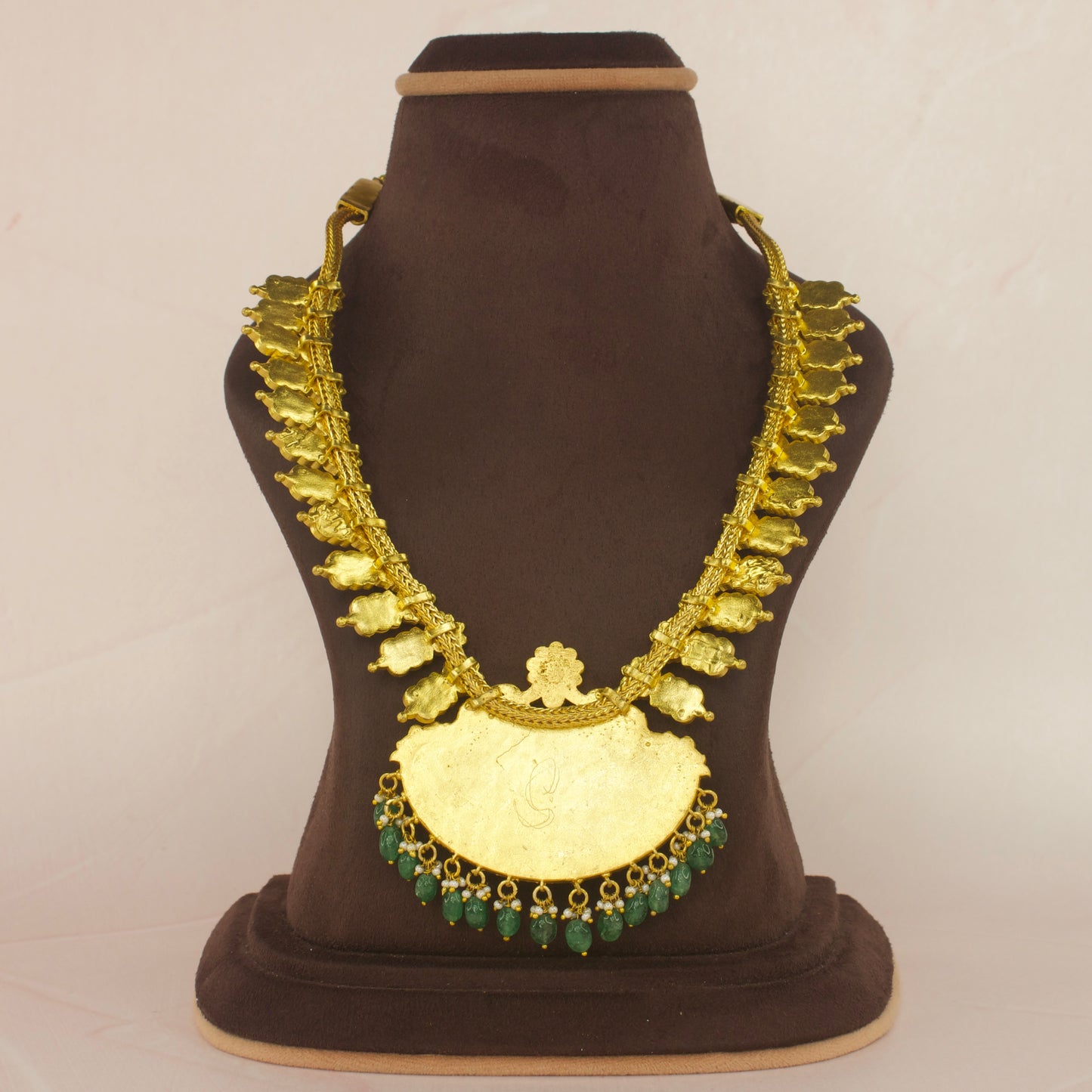 Gold Plated Heavy Jadau Kundan Long Necklace with 22k gold plating. This product belongs to jadau Kundan jewellery category