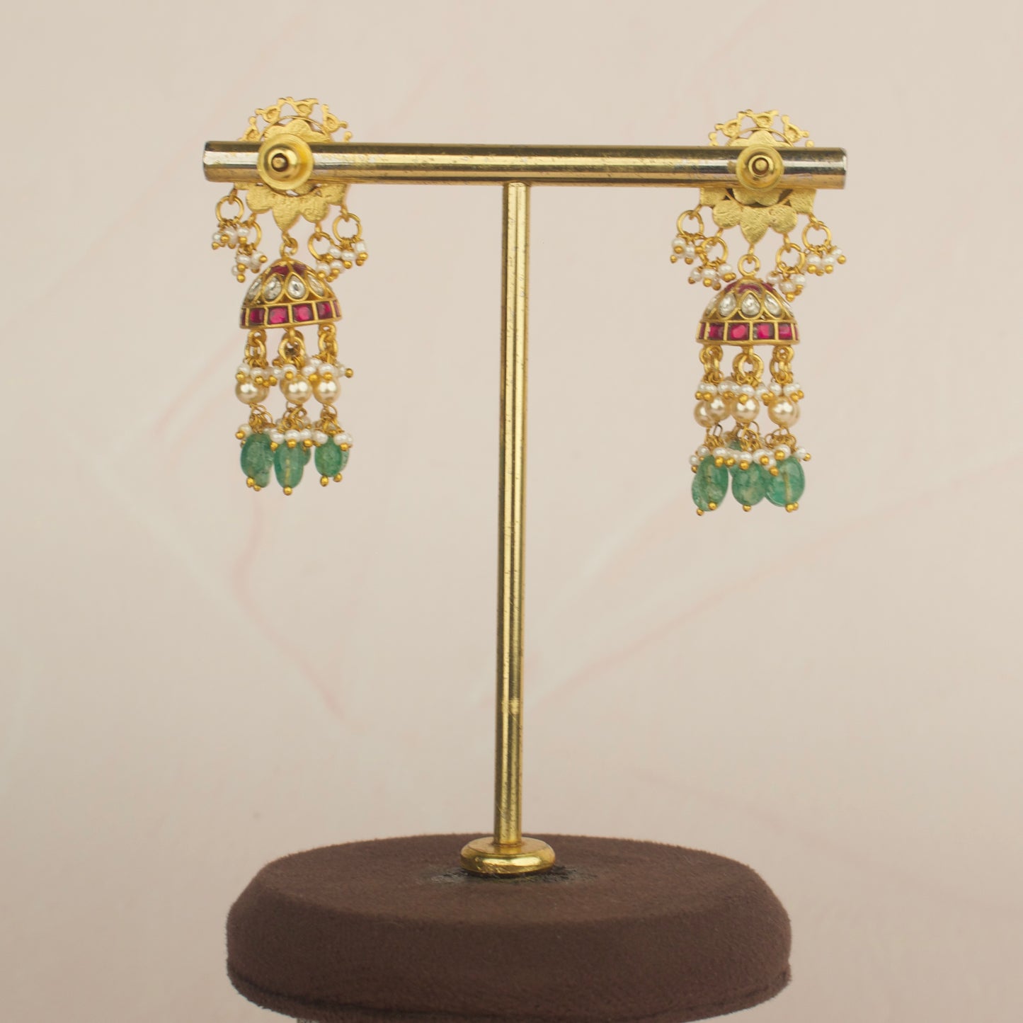 Garden of Elegance Jadau Kundan Jhumka Earrings