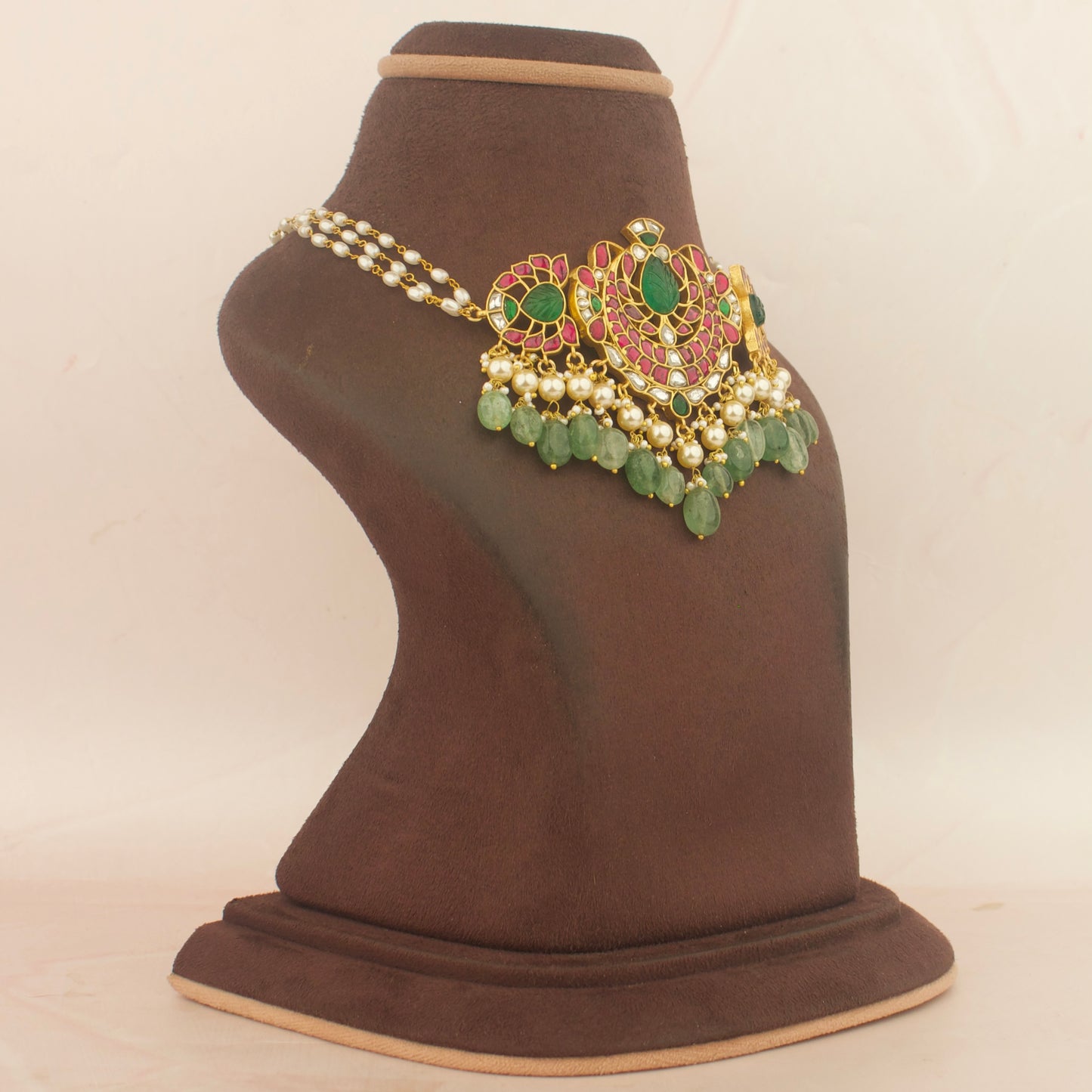 Dazzling Chand Bali Design Jadau Kundan Choker