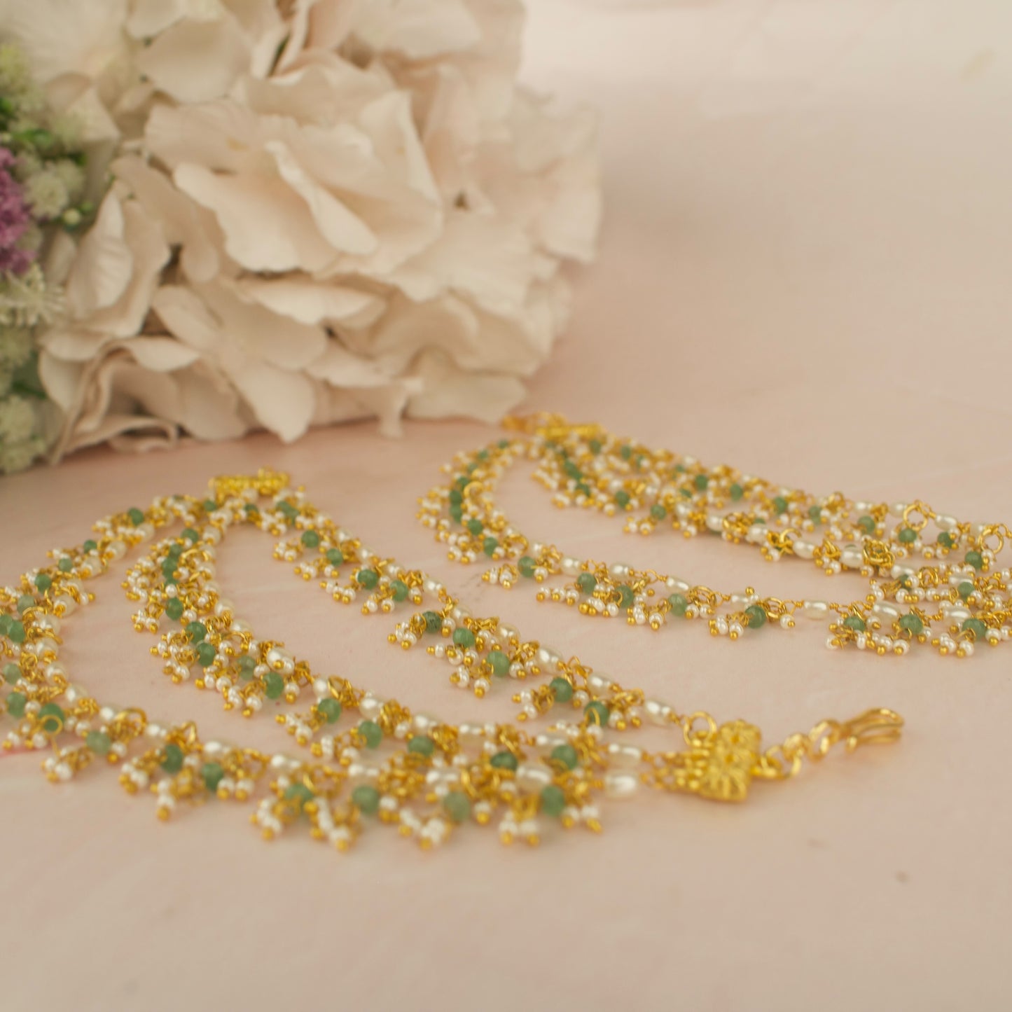 Traditional Pearls & Beads 3/Layered champasaralu