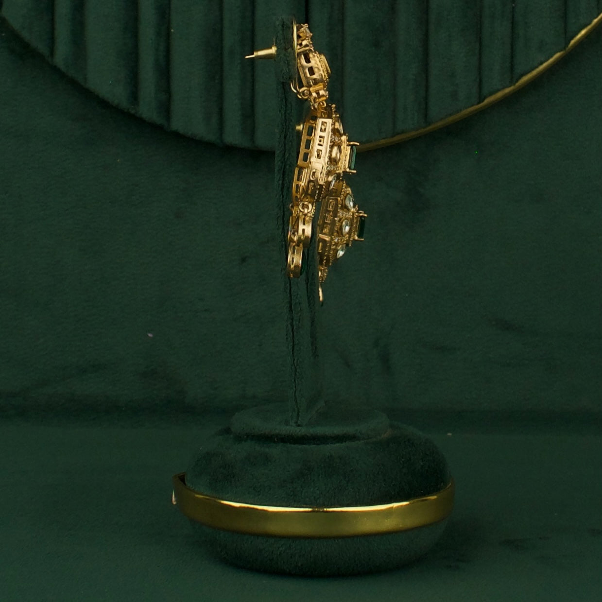 Deluxe Fusion Kundan & Polki Mehandi Victorian Short Necklace Set