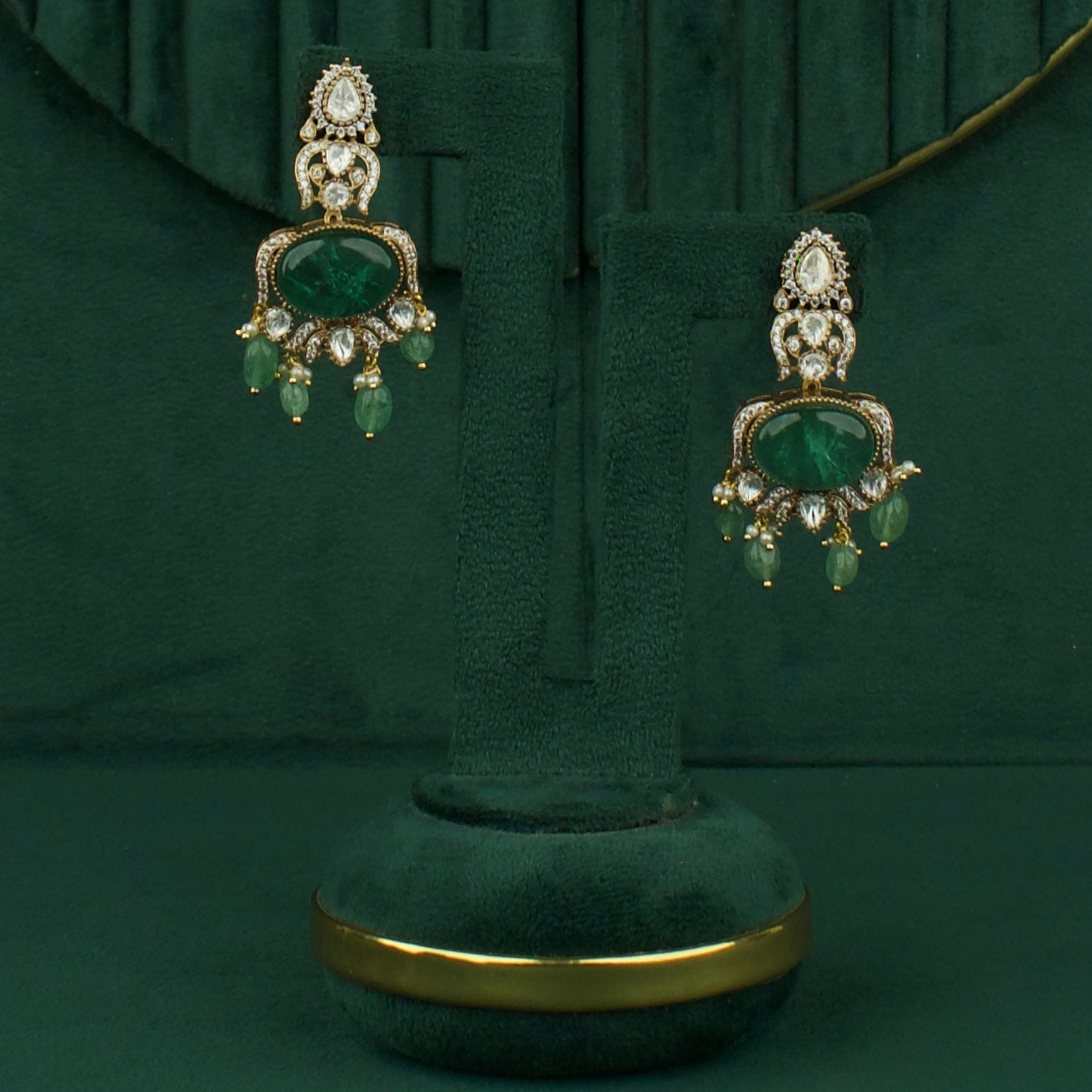 Grand Fusion Kundan & Polki Mehandi Victorian Choker Set