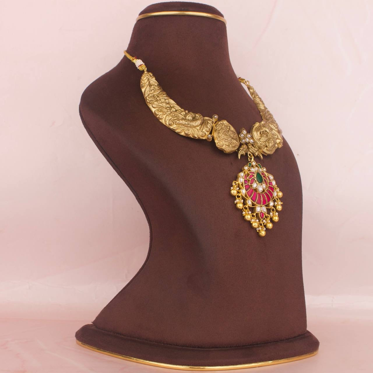 Gold Inspired Jadau Kundan x Nakshi Kanti Necklace