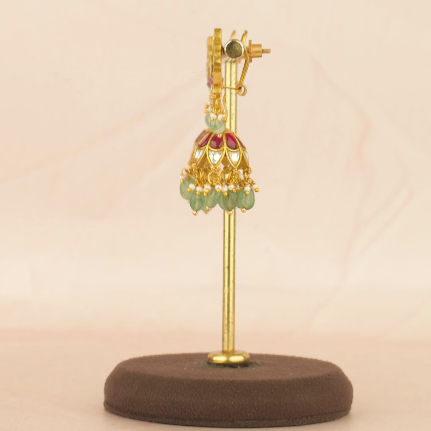 Laksmi Devi Design Studded Jadau Kundan Jhumki