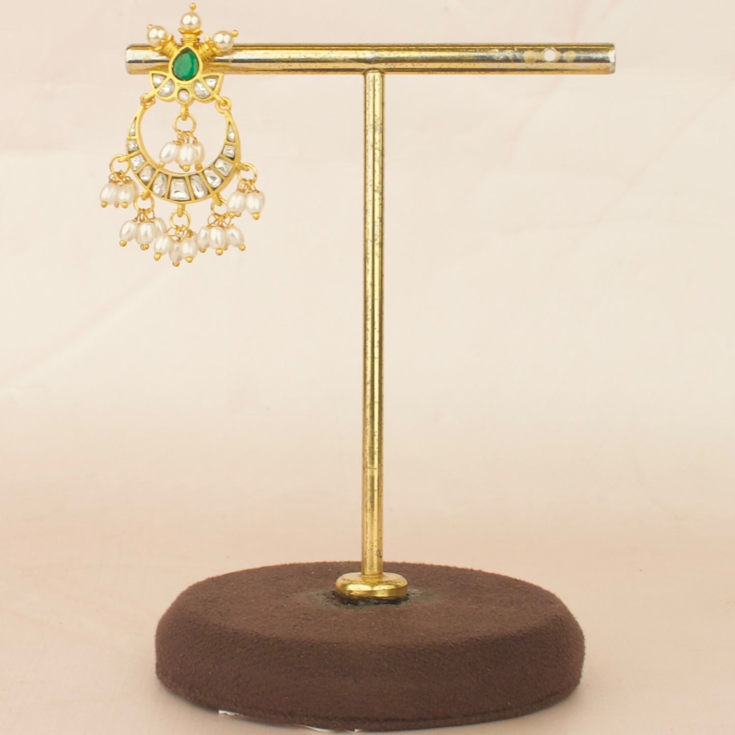 Peacock Chandbali Design Jadau Kundan Necklace with Matching Earrings