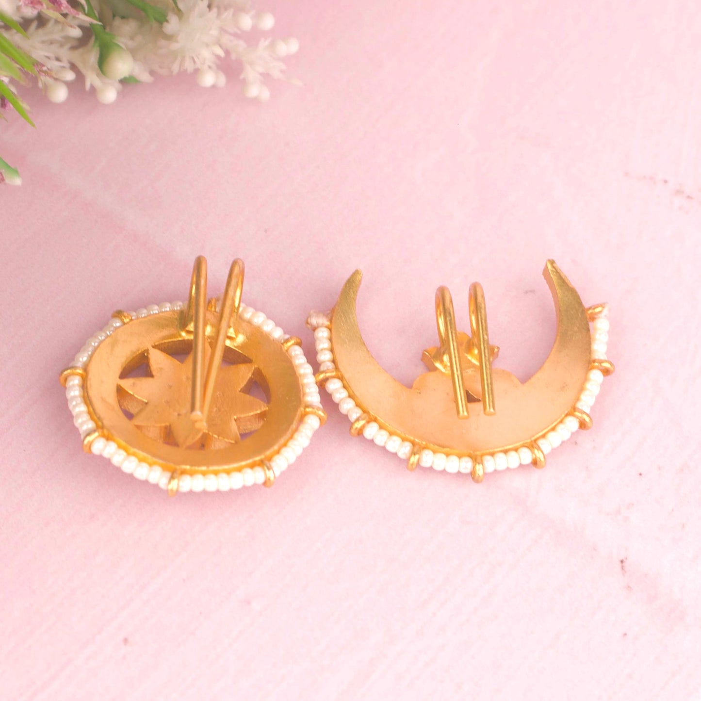 Traditional Jadau Kundan Hair Pin With Ruby Stones