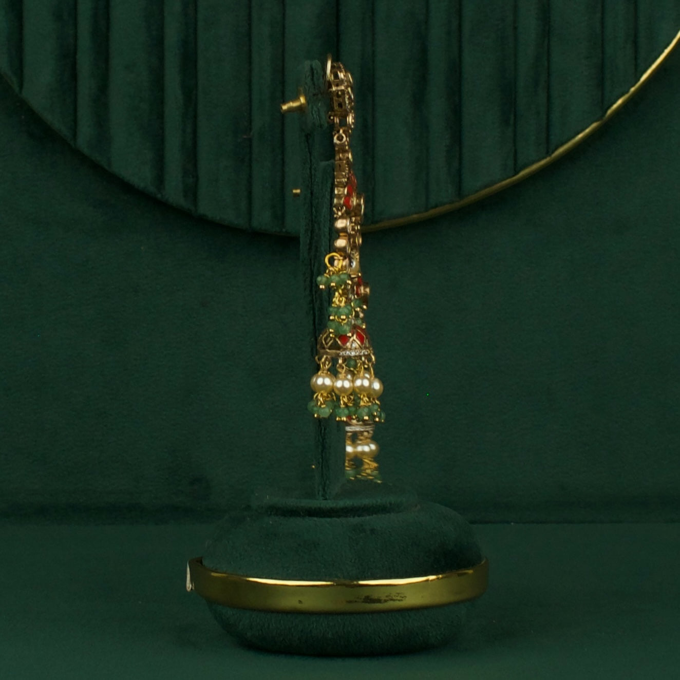 Grand Polki Fusion Chandbali Earrings