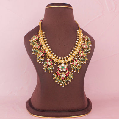Traditional Jadau Kundan Guttapusalu Necklace