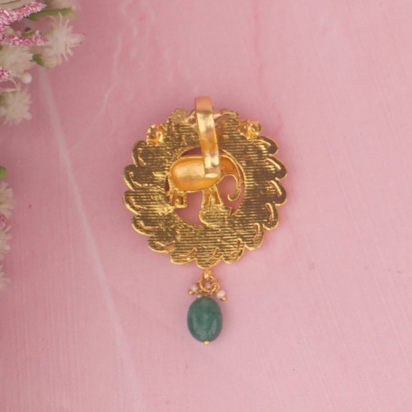 Mini Moissanite Locket With Elephant Design