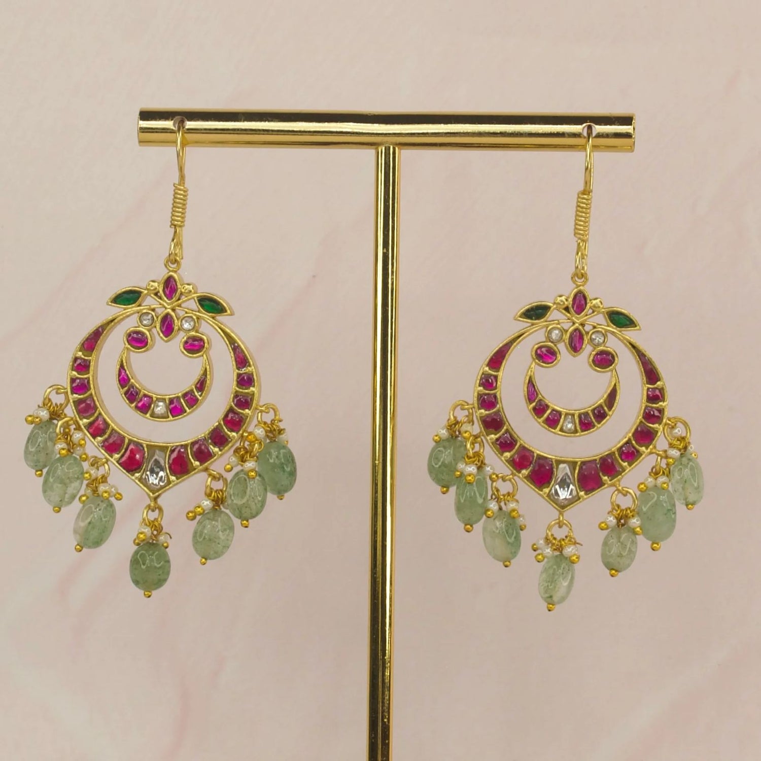 Jadau Kundan Earrings - DULHAN JEWELS