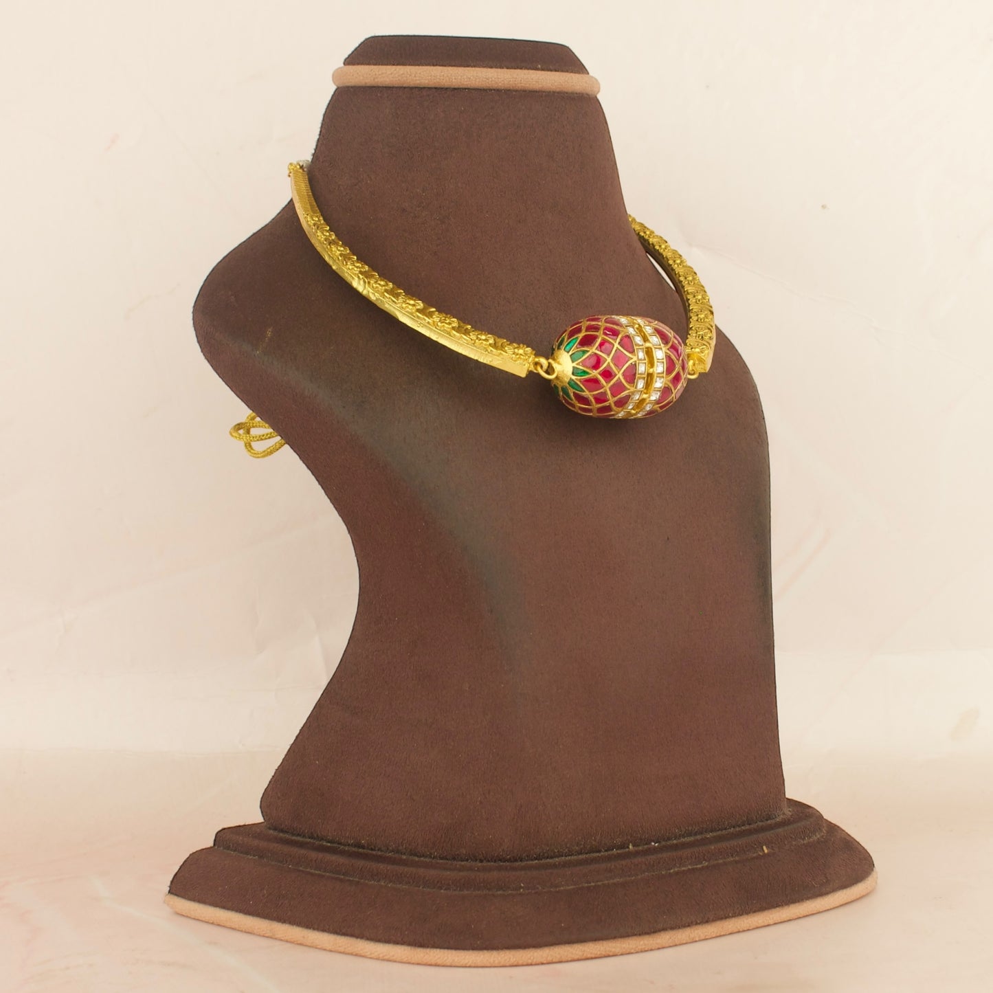 Grand Jadau Kundan Jhumka design whti Kanti