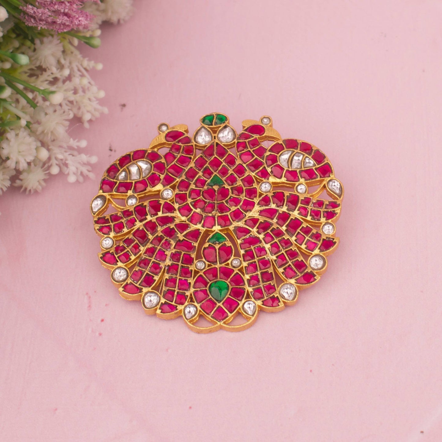 Traditional South-Indian Design Jadau Kundan Pendant