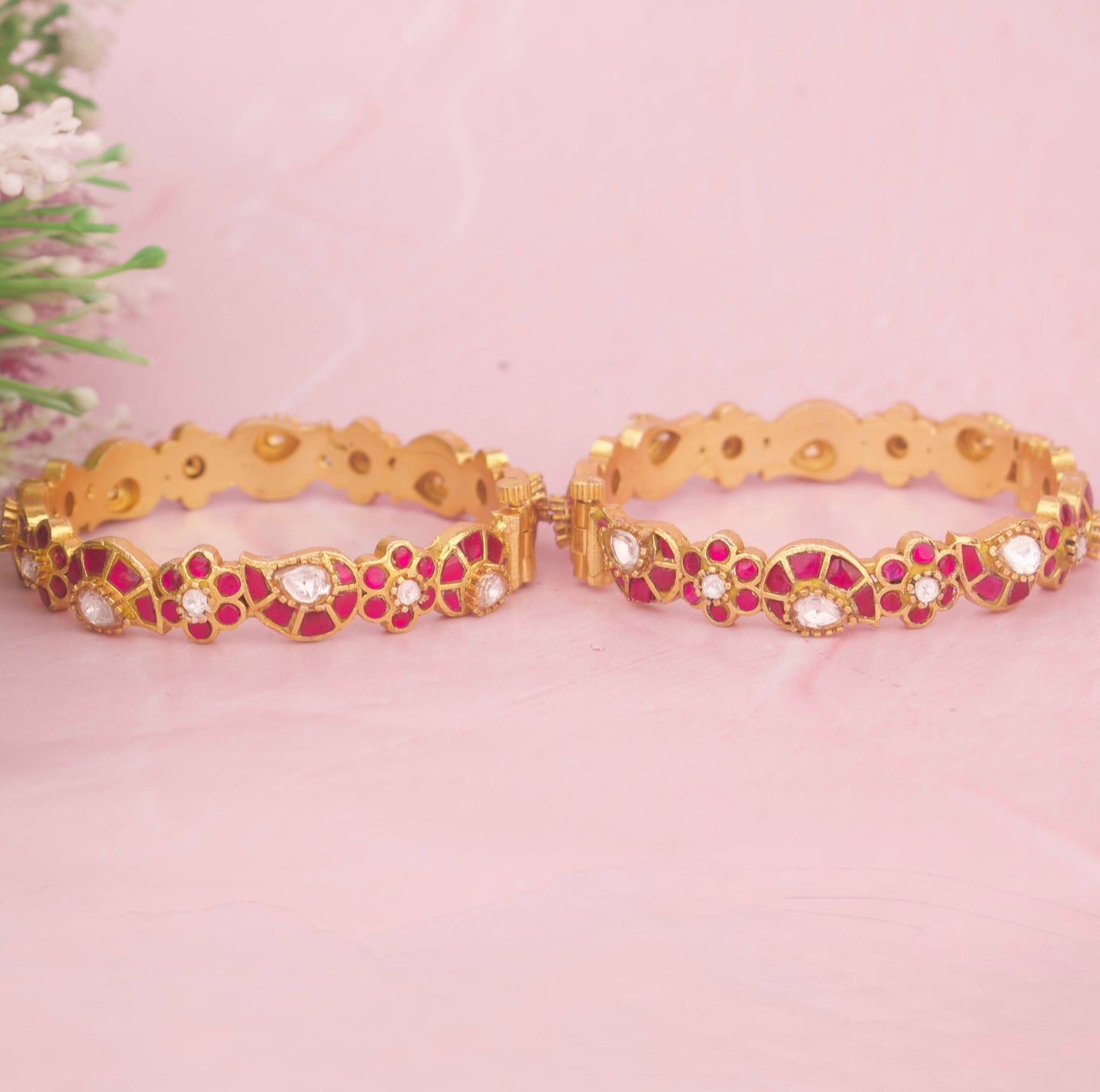 Mango Design Jadau Kundan Bangles
