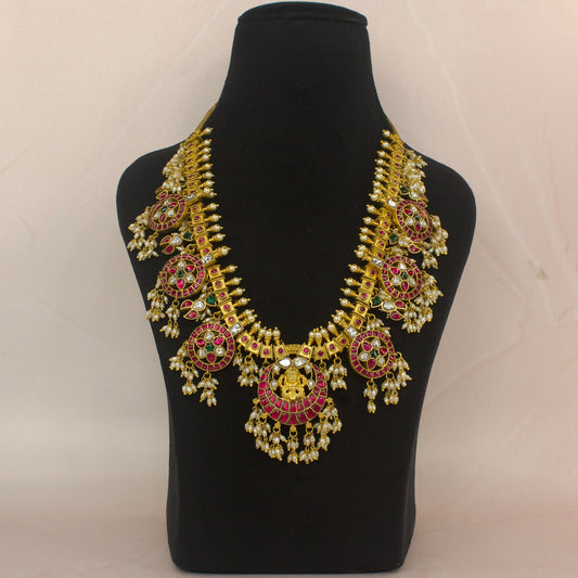 Elegant Jadau Kundan Bottumala Guttapusulu necklace