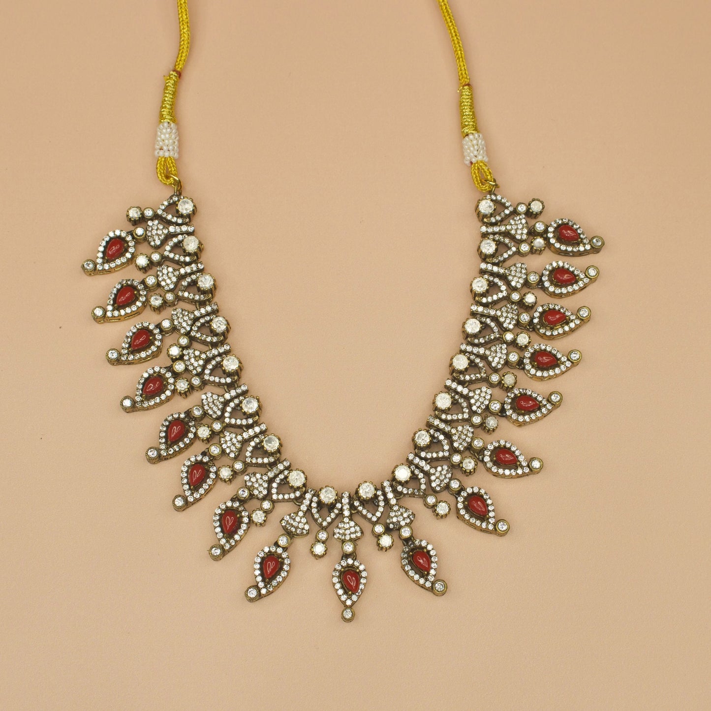 Harmony Victorian Necklace Set with mango motifs & earrings