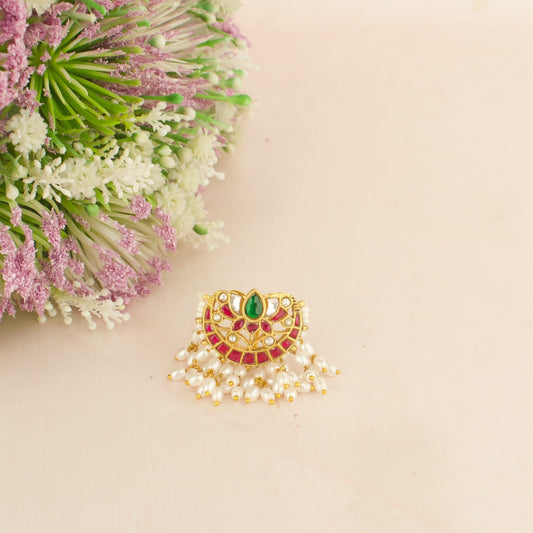 Jadau Kundan  Lotus Design Small Locket