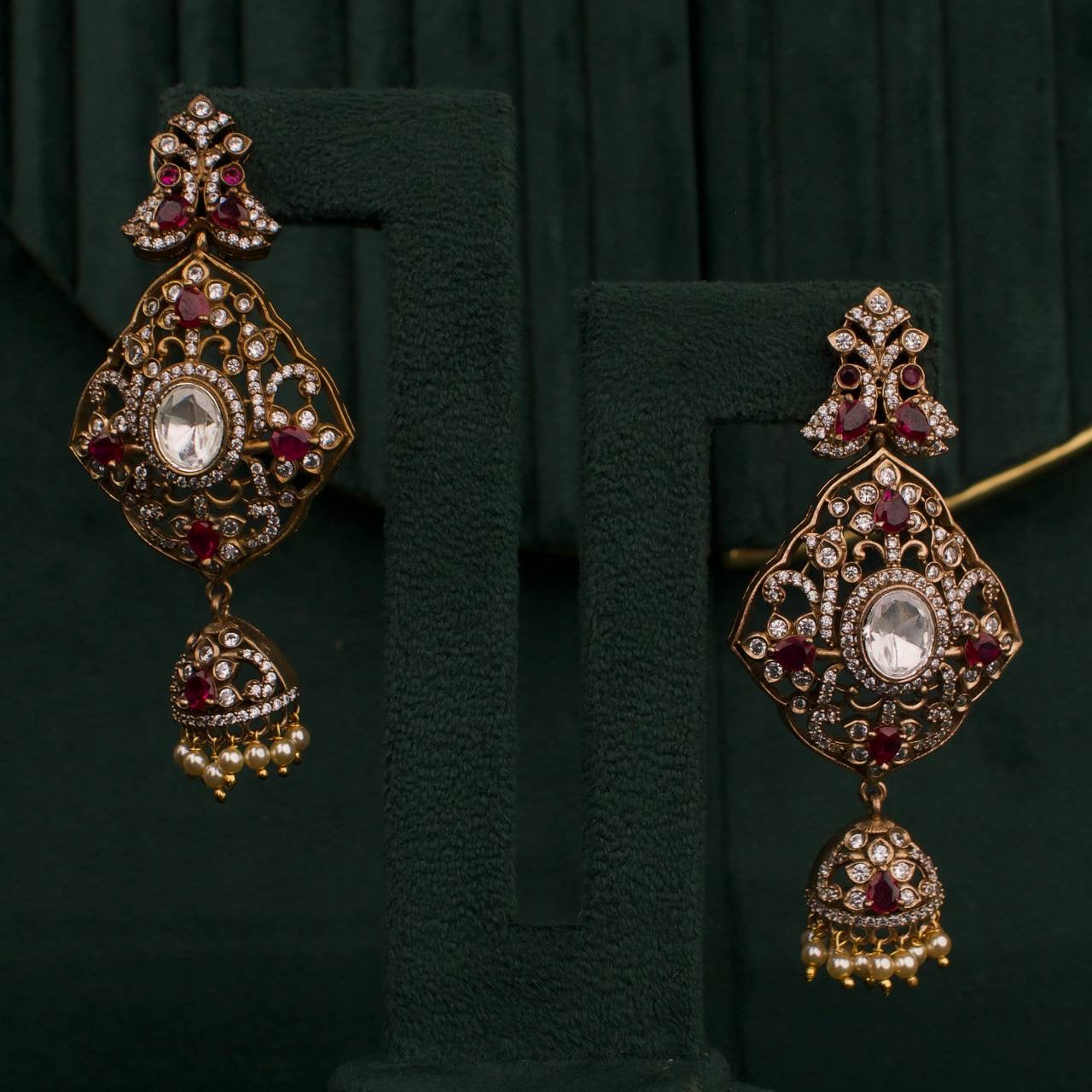 Bridal Victorian Polki Layer By Layer Haram Necklace Se