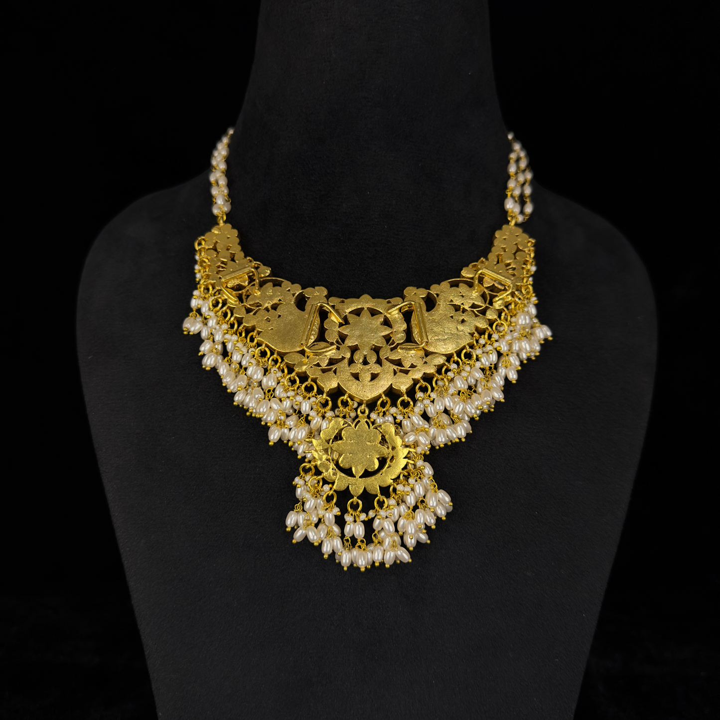 Bridal Jadau Kundan Rice Pearl Choker Necklace