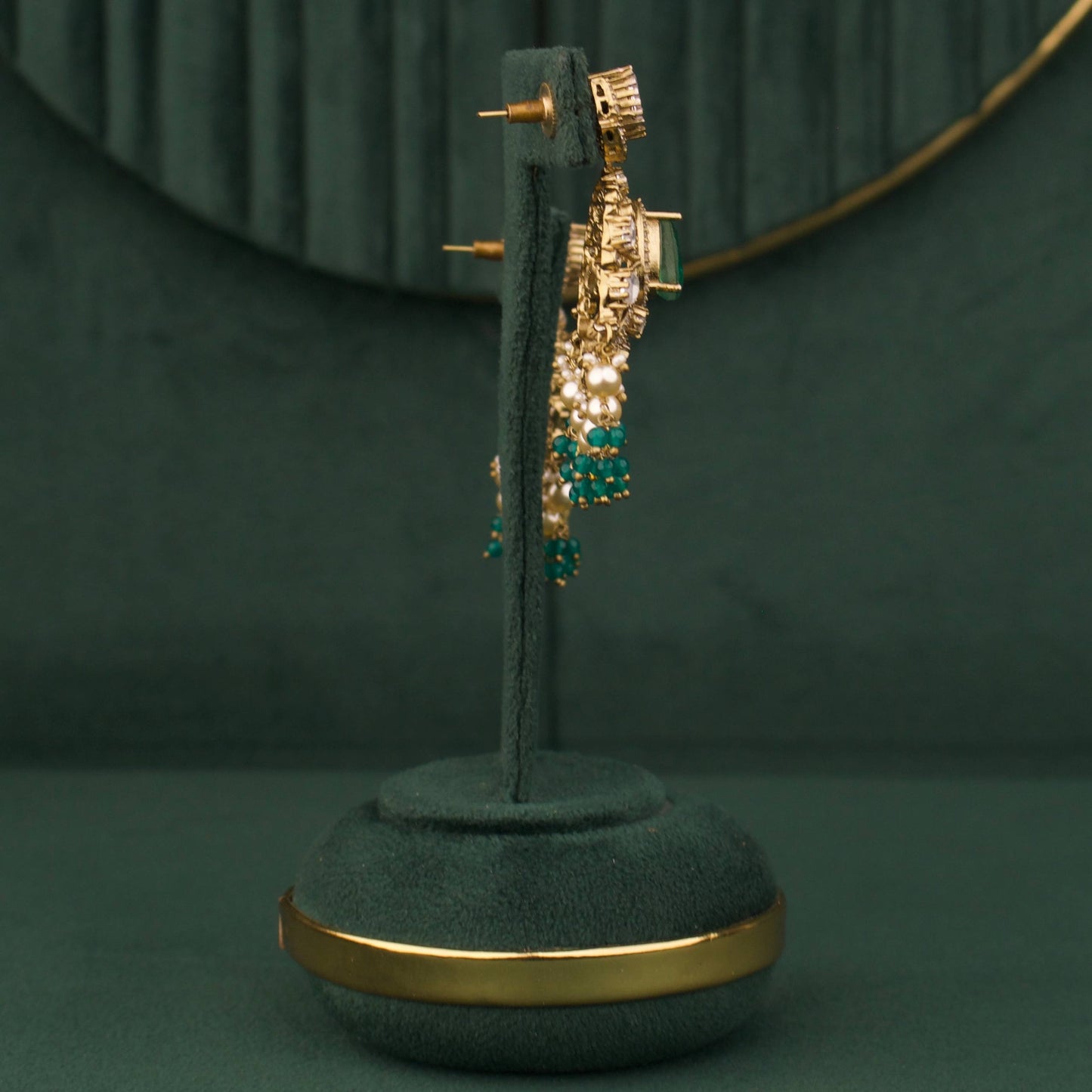 Grand Royal Victorian Polki Bridal Necklace With Matching Earrings