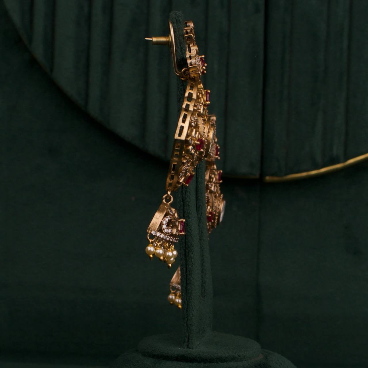 Bridal Victorian Polki Layer By Layer Haram Necklace Se