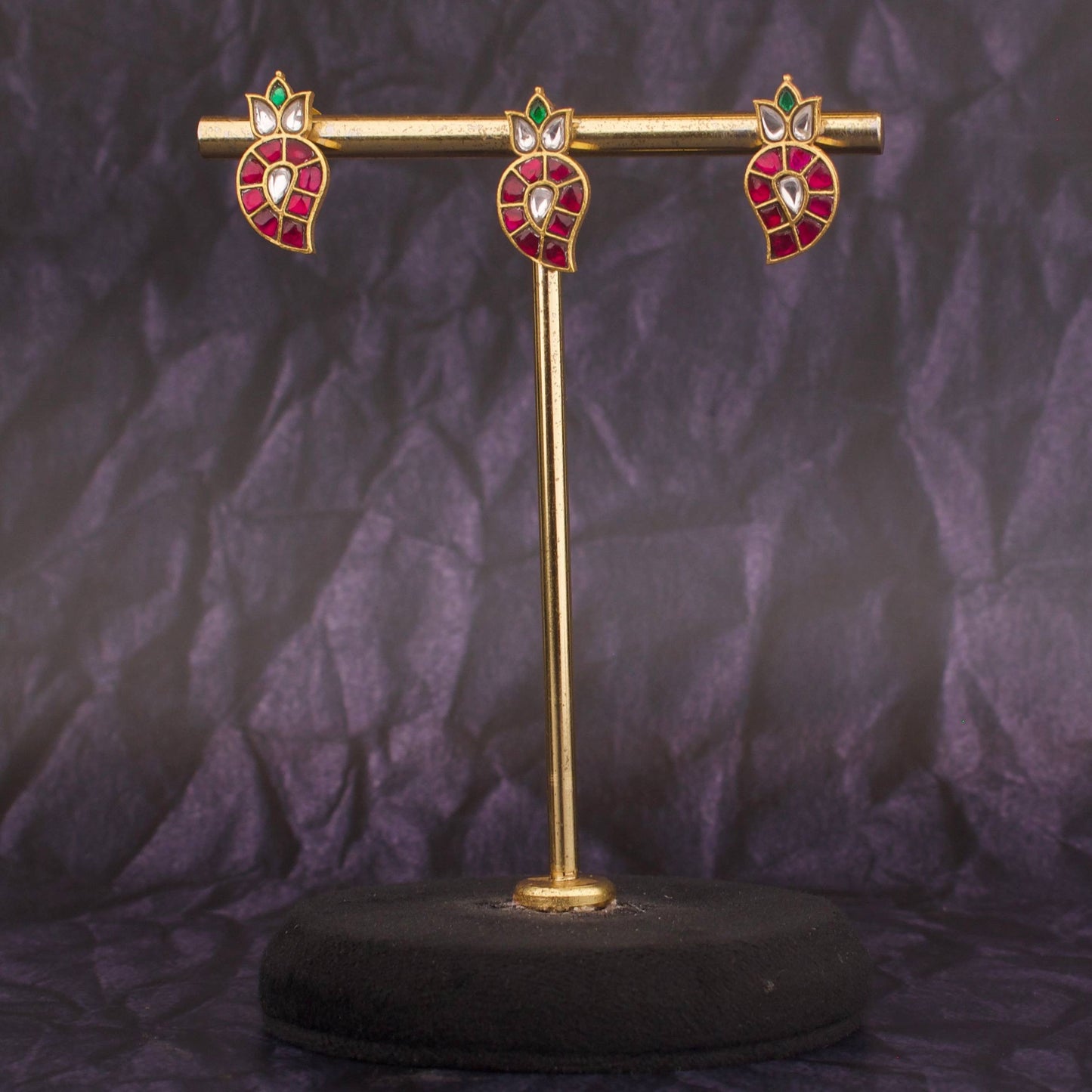 Stylish Jadau Kundan Mango Pendant Set