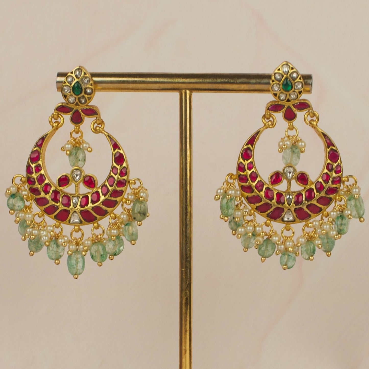 Enchanted Glow Jadau Kundan Chandbali Earring