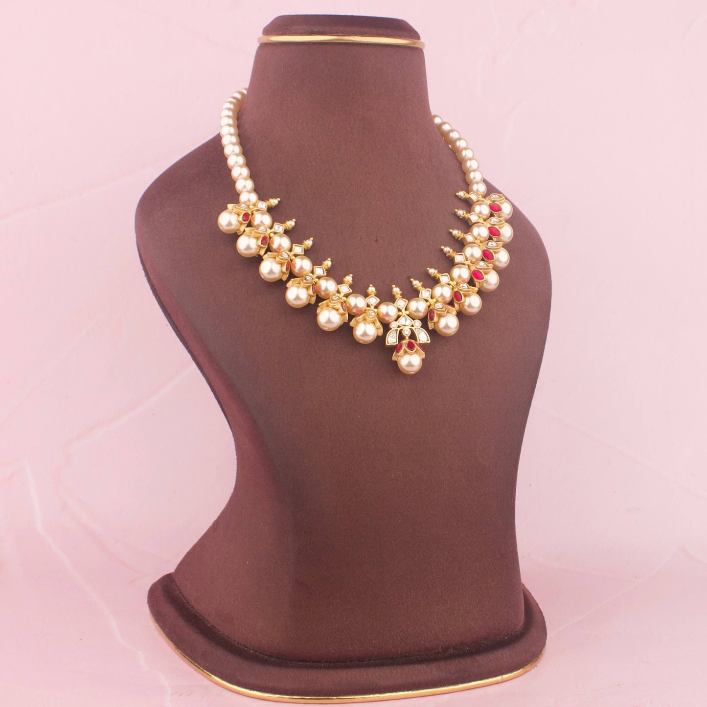Fresh Water Pearls Mala With Matching Earrings