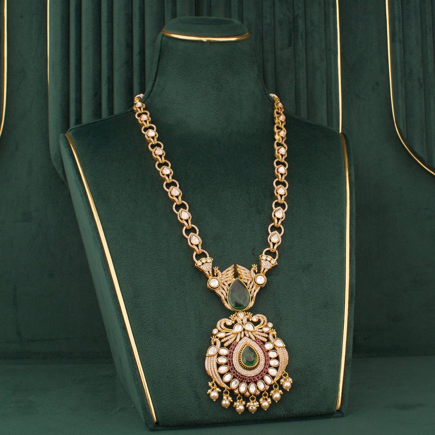 Designer Victorian Necklace Set With Matching Earrings