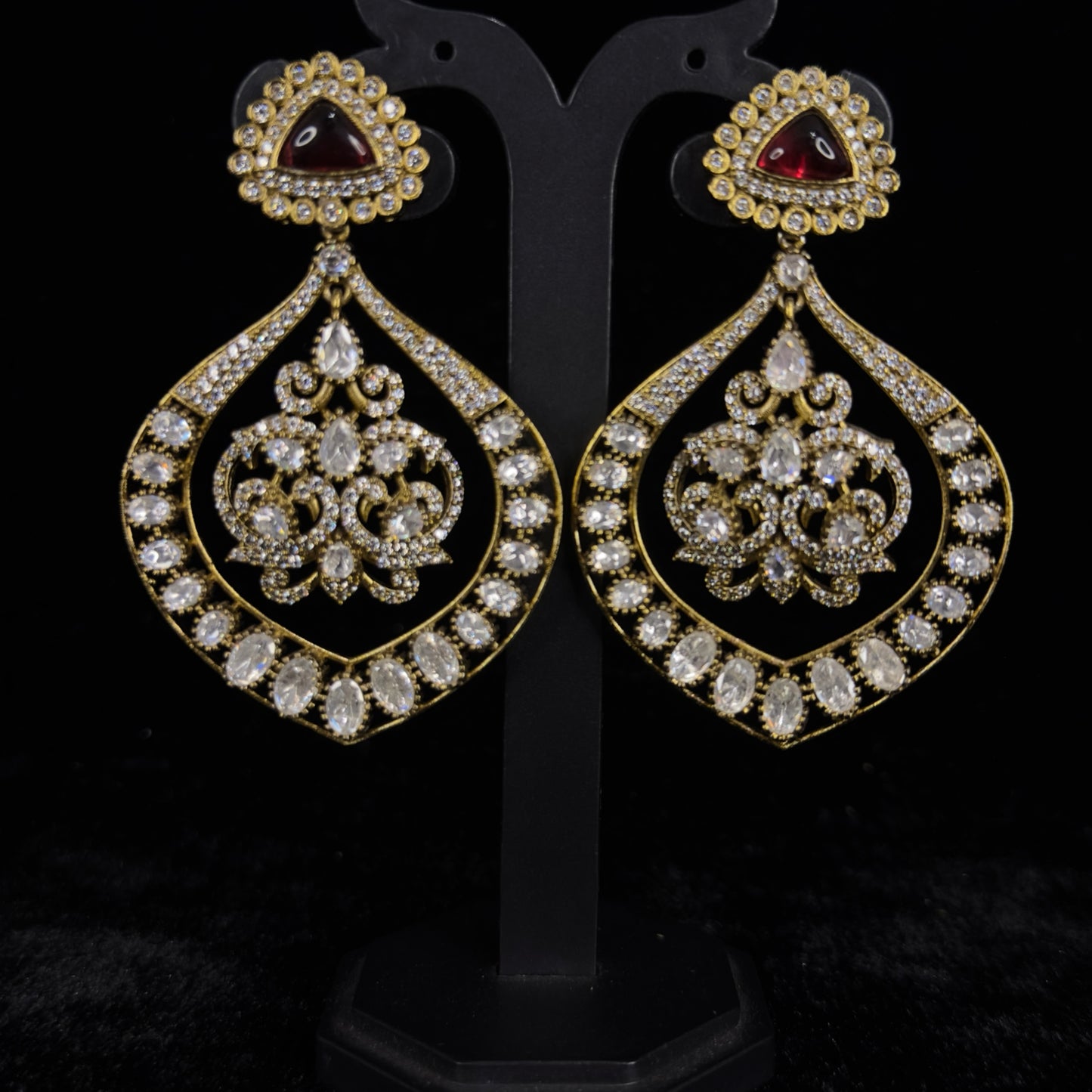 Contemporary Victorian Moissanite Earrings