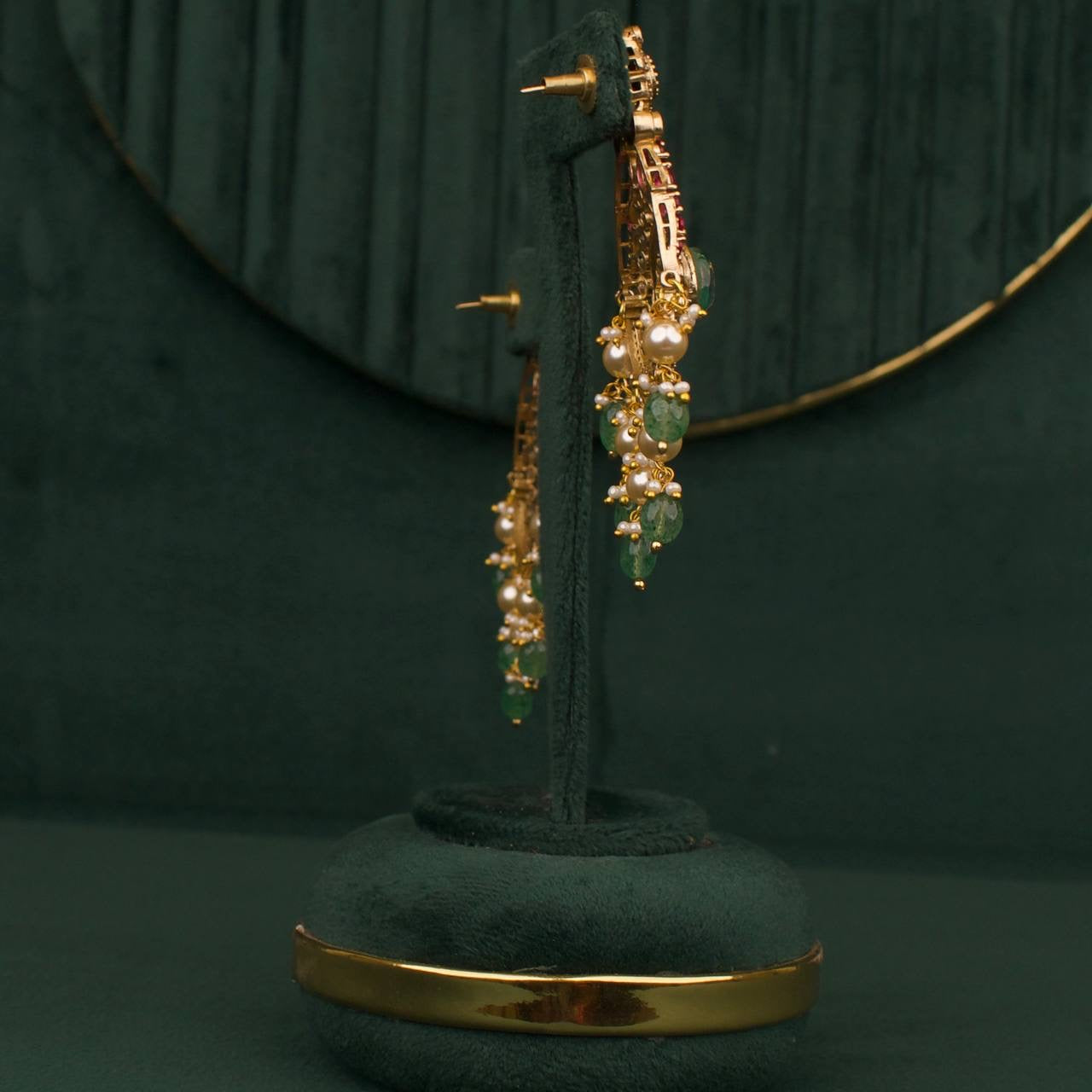 Bridal Step By Step Victorian Polki Haram Set With Matching Earrings