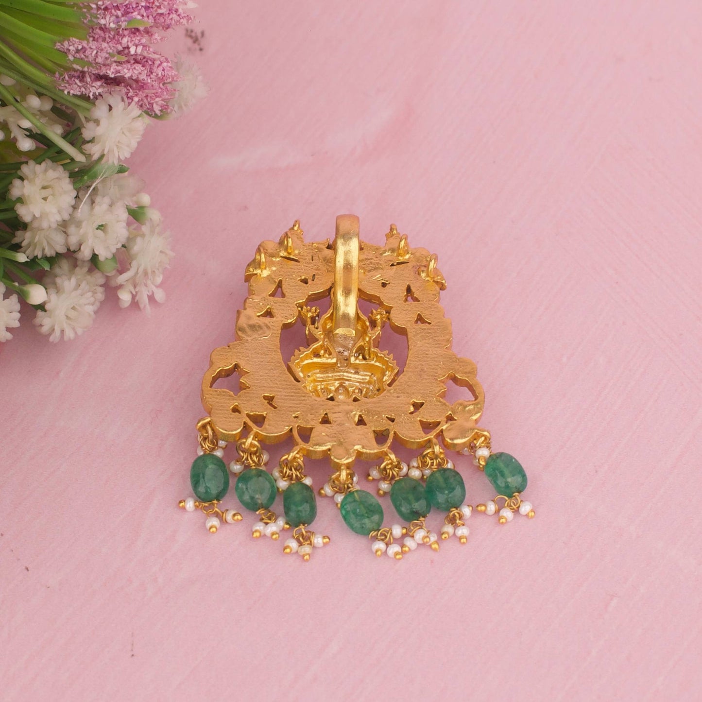 Divine Lakshmi Devi Jadau Kundan Pendant