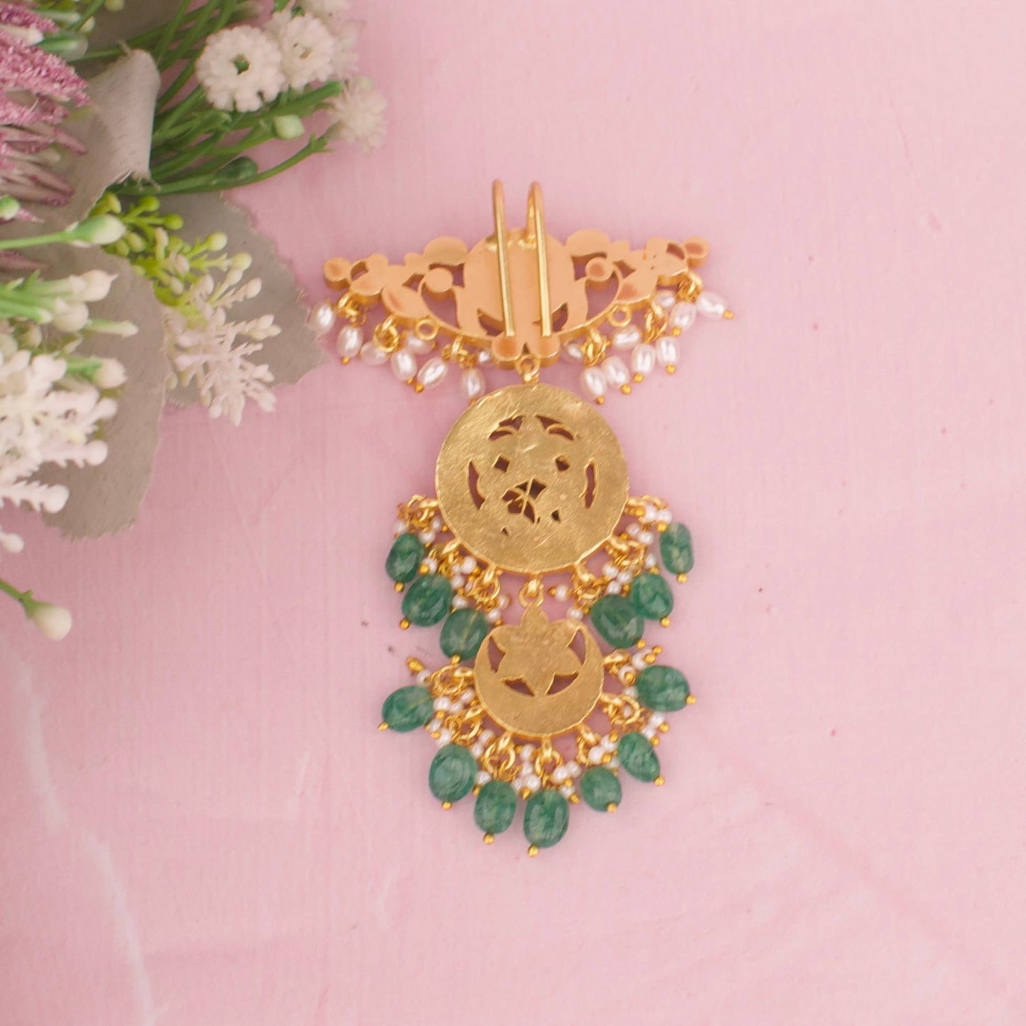 Gold Style Jadau Kundan Jada / Hair Pin