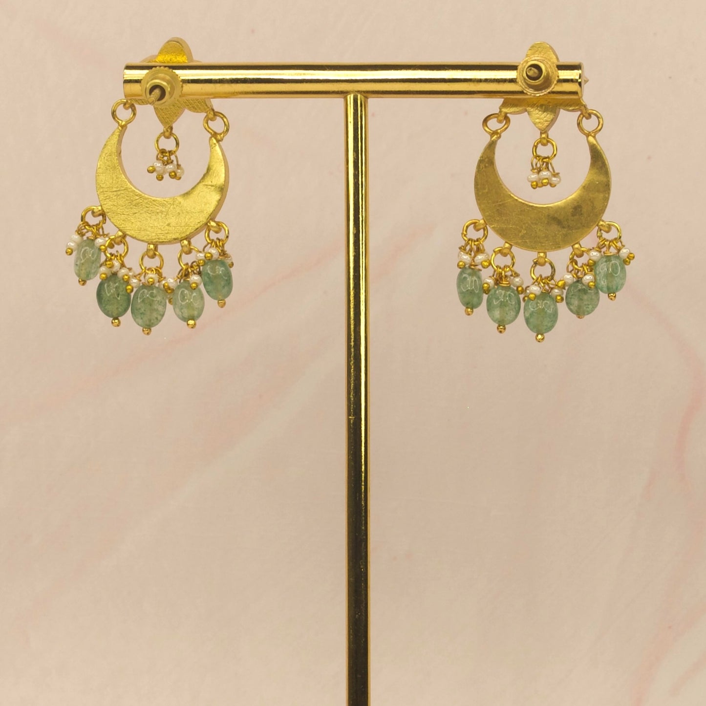 Ethnic Jadau Kundan Chandbali Earrings