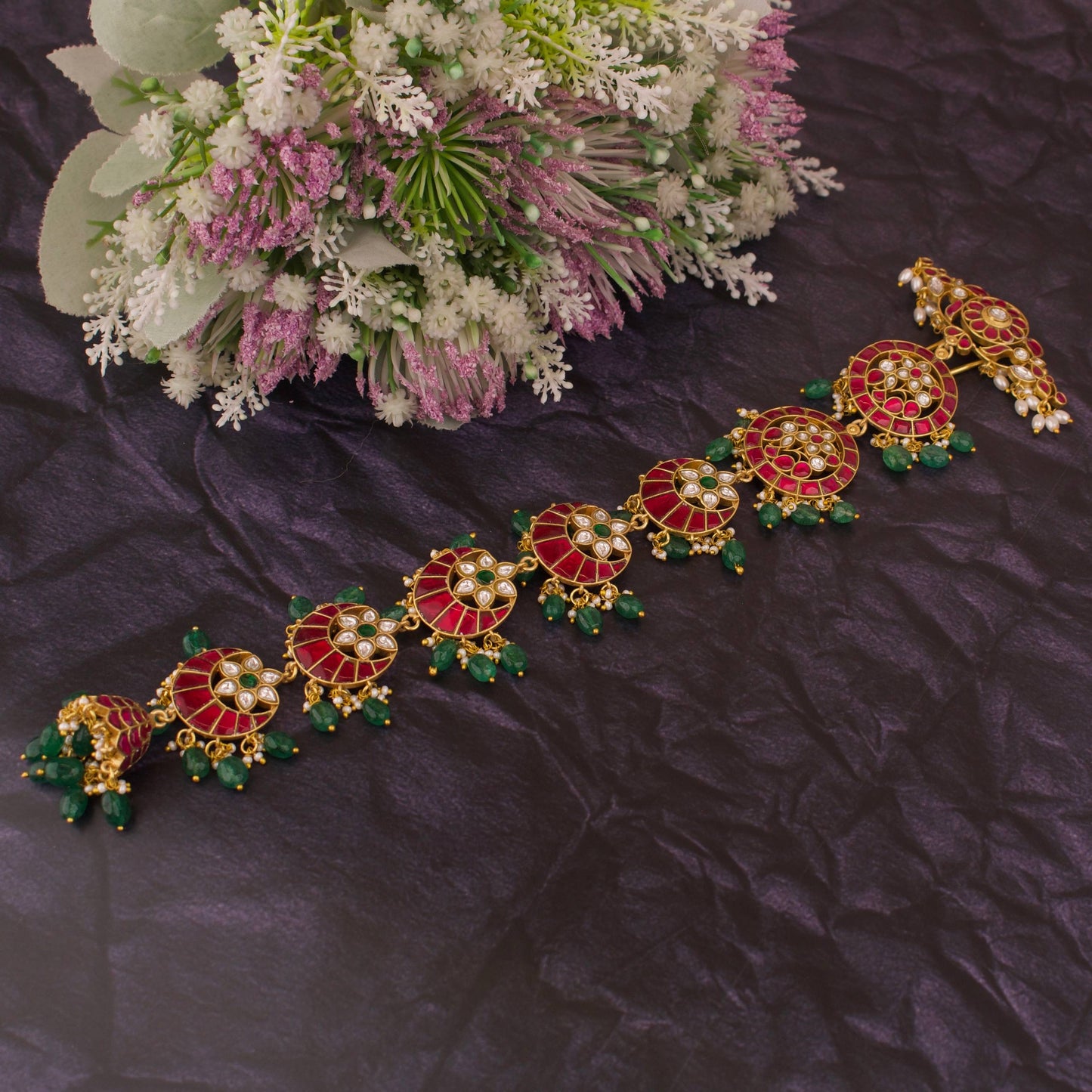 Bridal Jadau Kundan Jada Hair Pin - Bride Accessories