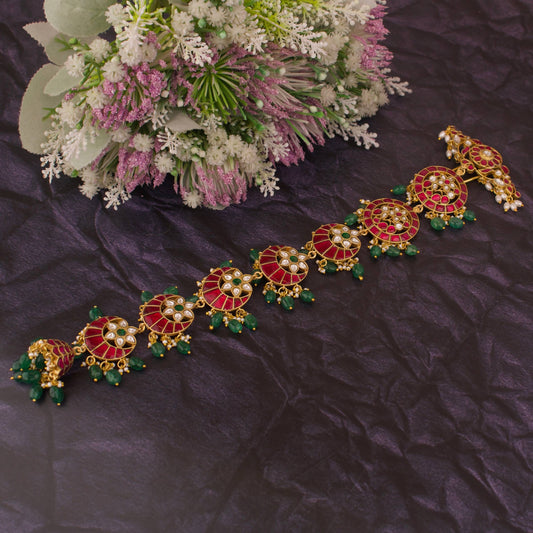 Bridal Jadau Kundan Jada Hair Pin - Bride Accessories