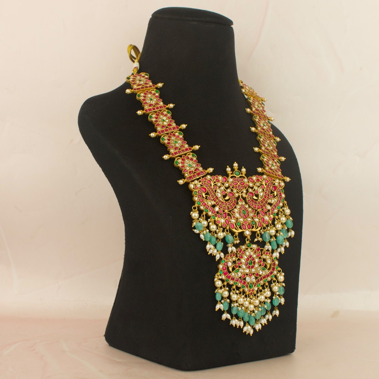 Traditional Jadau Kundan Bridal Necklace Haram In Unqiue Design
