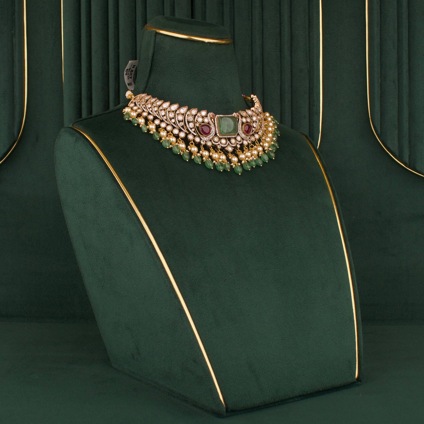 Gold Inspired Victorian Polki - Designer Necklace Sets