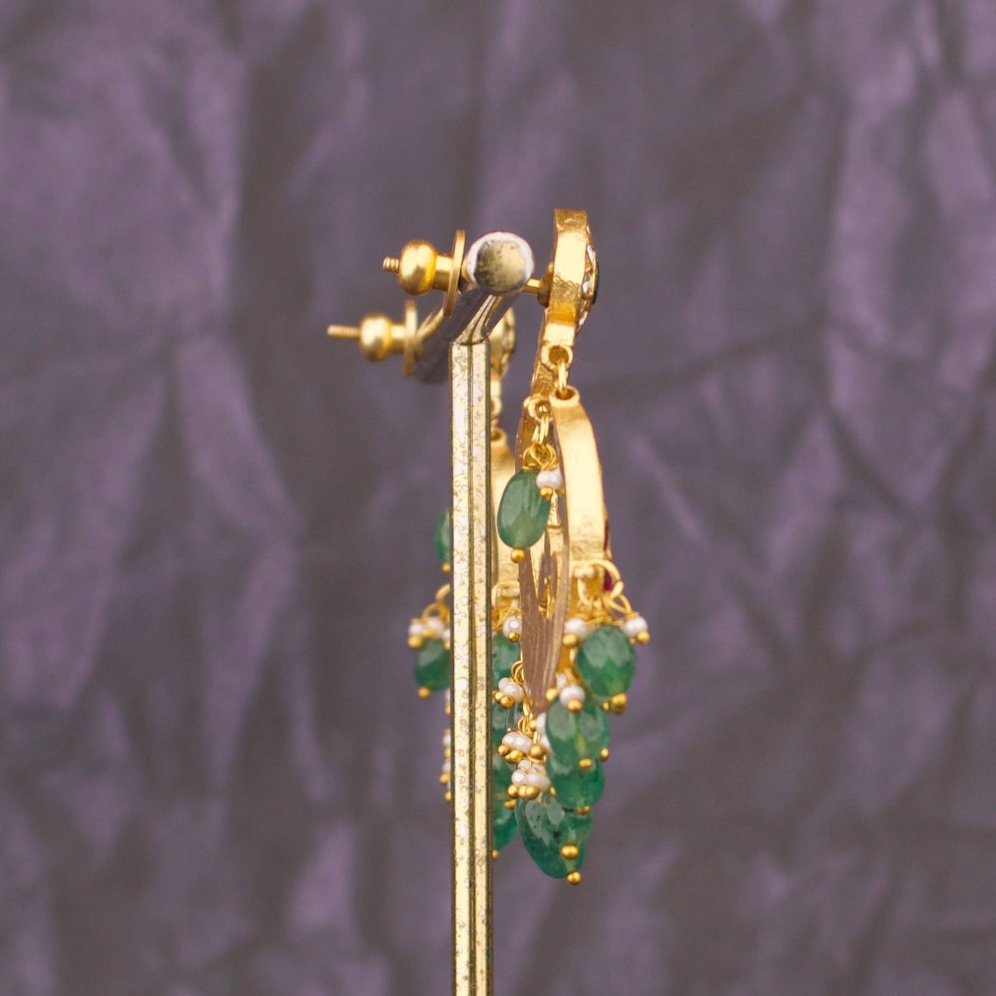 Enchanted Glow Jadau Kundan Chandbali Earring