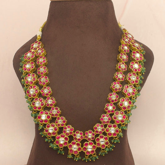 Floral Layer By Layer Jadau Kundan Necklace