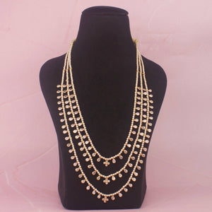 Elegant Multi Layer Bead Kundan Pearl Necklace